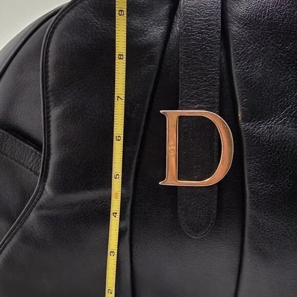 Dior Black Double Saddle Leather Bag - Picture 5 of 12